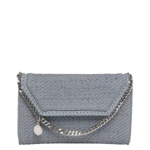 Falabella WOC Gewebter Veganer Wildleder, Blau Grau Taschen_Stella Mccartney_Taschen