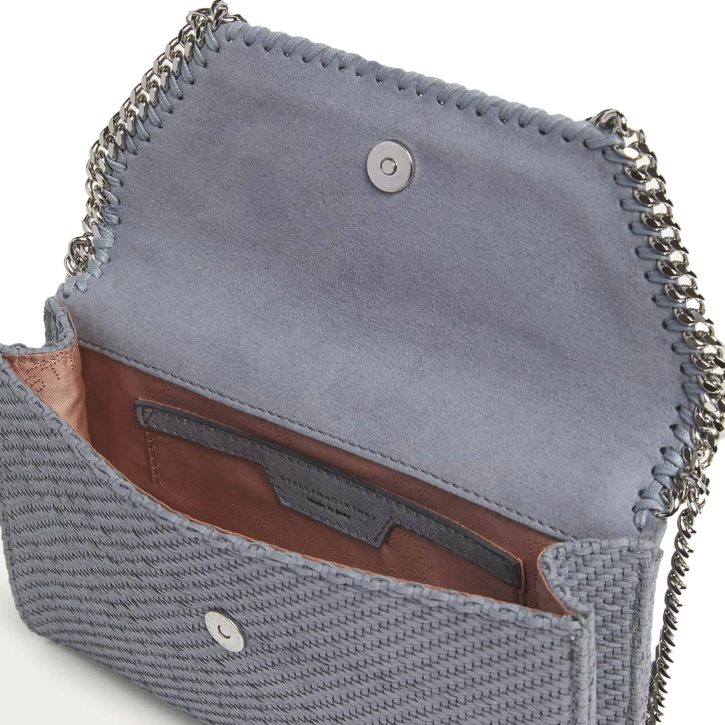 Falabella WOC Gewebter Veganer Wildleder, Blau Grau Taschen_Stella Mccartney_Taschen