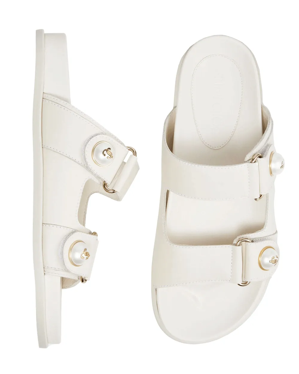 Fayence Flacher Sandalen in Latte