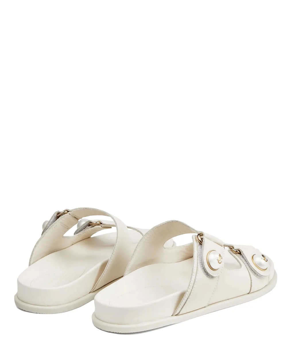 Fayence Flacher Sandalen in Latte