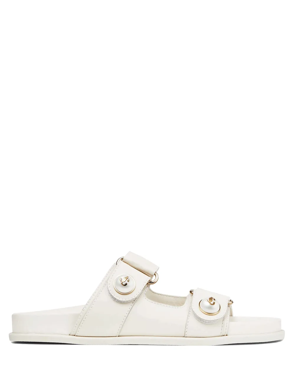 Fayence Flacher Sandalen in Latte