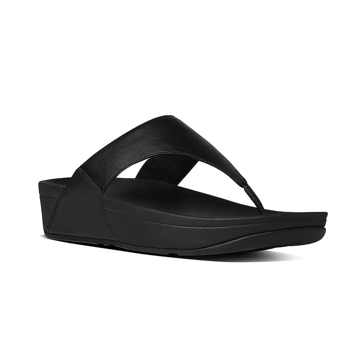 FITFLOP Damen Lulu 2 Thong Sandalen Schwarz Leder