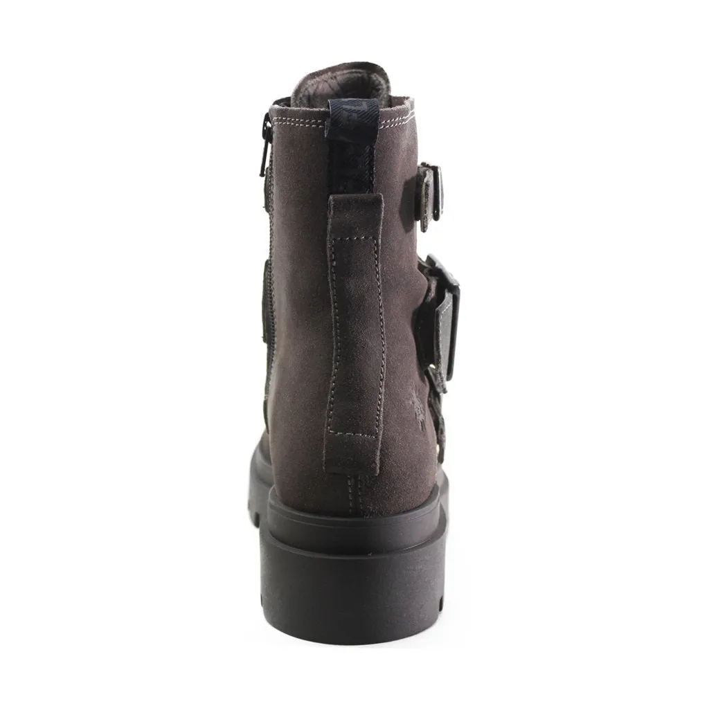 Fly London Jeda817Fly Suede Damen Schnallen Knöchelstiefel