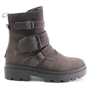Fly London Jeda817Fly Suede Damen Schnallen Knöchelstiefel