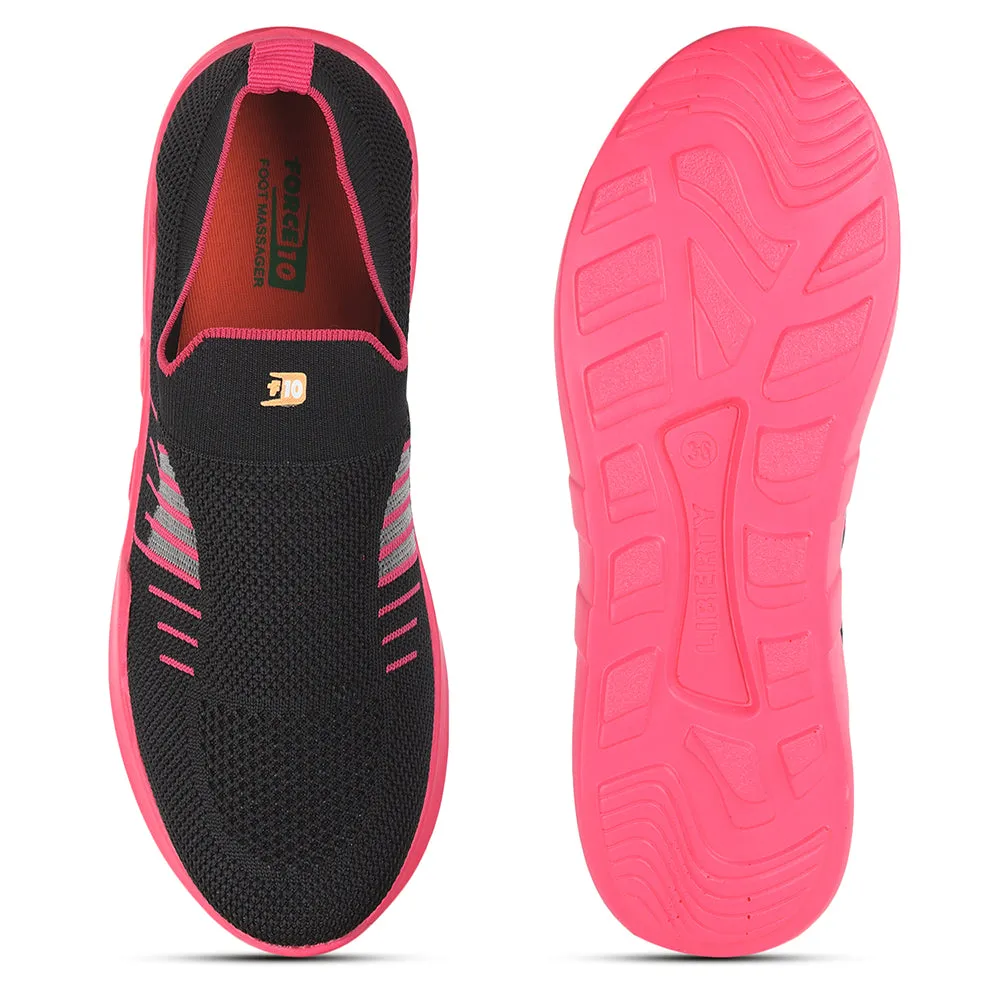 Force 10 Schlupfschuhe ohne Schnürung für Damen in Schwarz AVILA-36 von Liberty