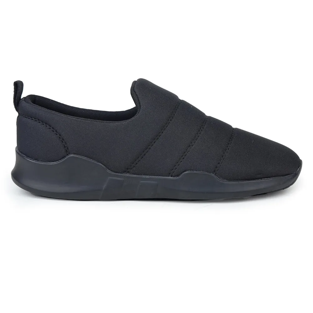 Force 10 Nicht schnürbare schwarze lässige Schlupfschuhe für Damen AVILA-BLK von Liberty