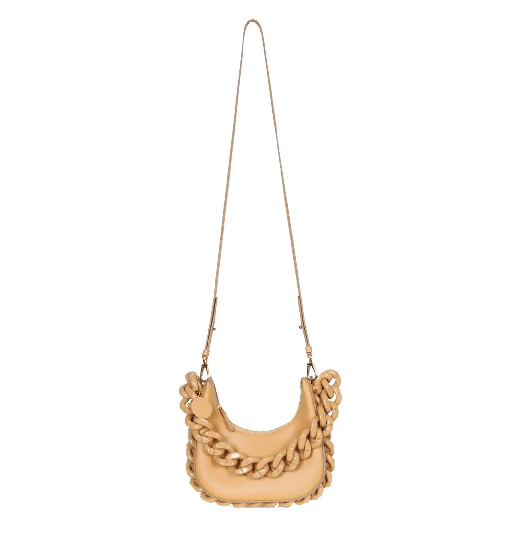 Frayme Schultertasche C/B Körniger Farbton, Kamel Taschen_Stella Mccartney_Taschen