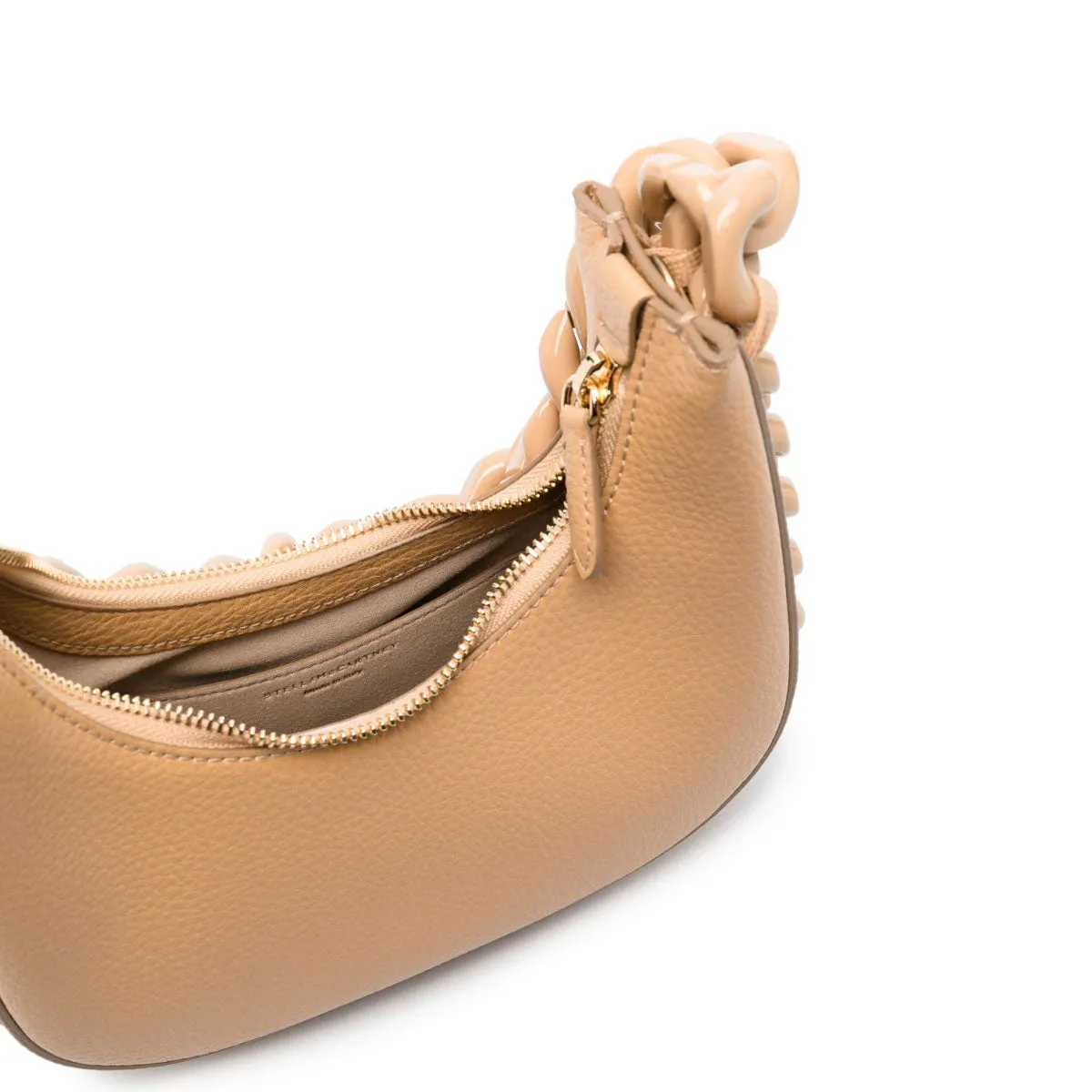 Frayme Schultertasche C/B Körniger Farbton, Kamel Taschen_Stella Mccartney_Taschen