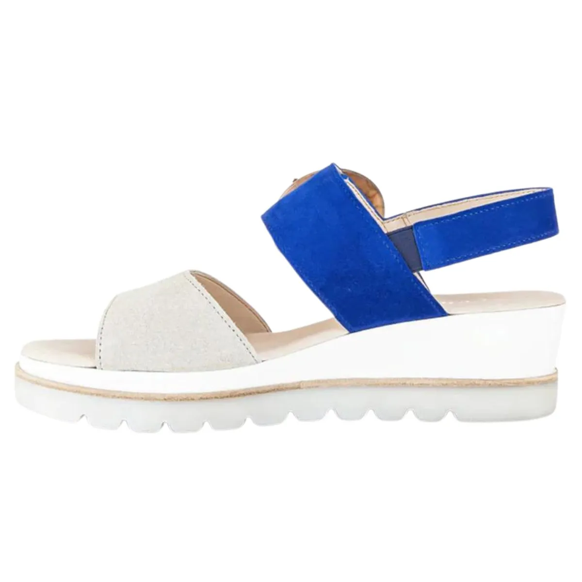 Gabor Damen-Sandale 44.645-12 Royal/Knochen Wildleder
