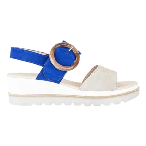 Gabor Damen-Sandale 44.645-12 Royal/Knochen Wildleder