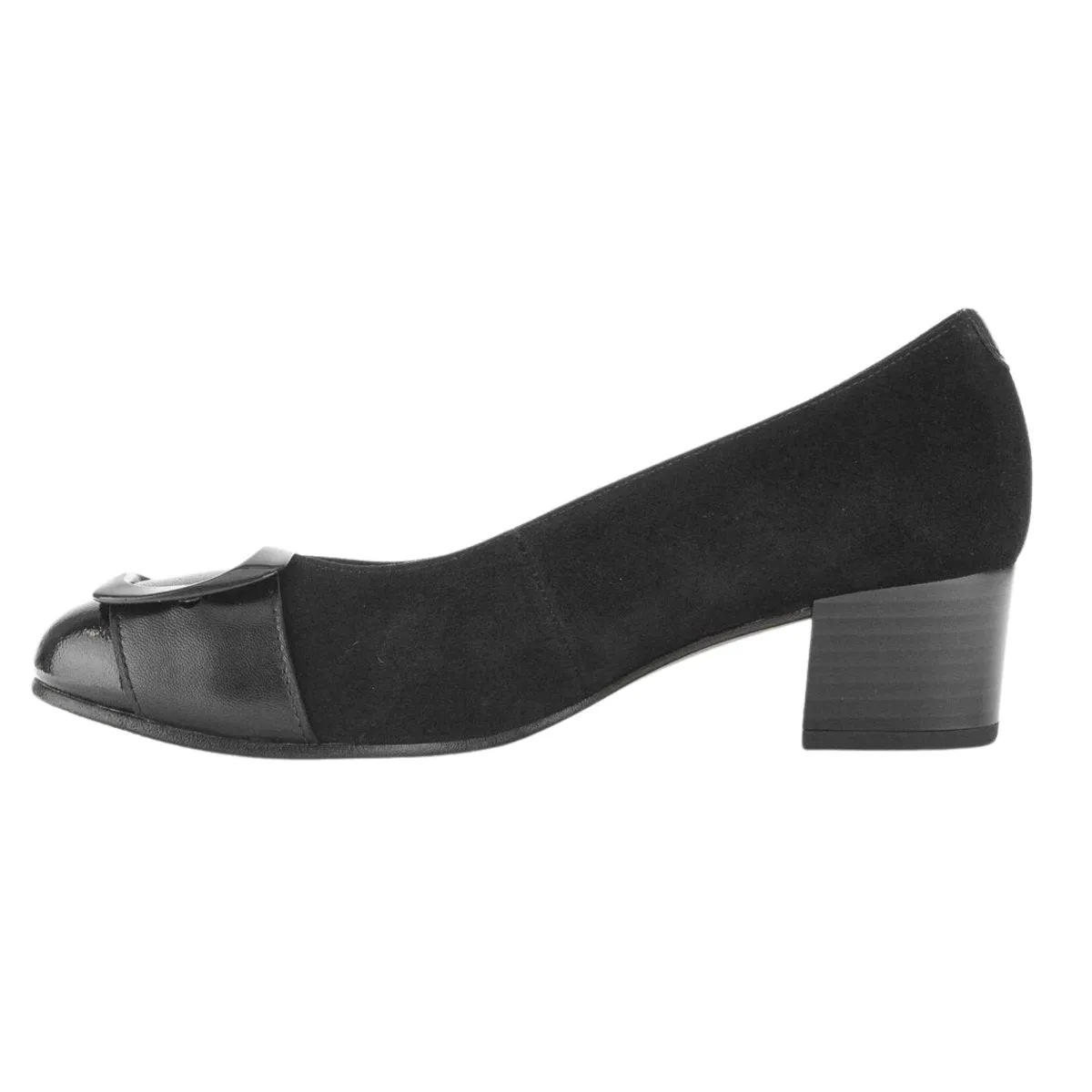 Gabor Damen 52.222.37 Elegantes Schwarz Nubukleder