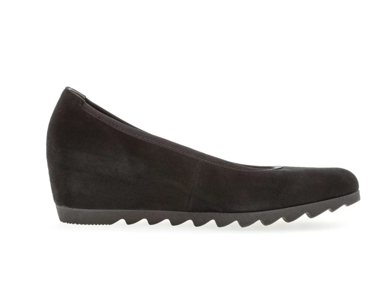 Gabor Damen 95.320.17 Keilabsatz Schwarz Wildleder