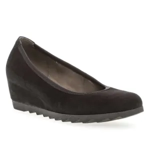 Gabor Damen 95.320.17 Keilabsatz Schwarz Wildleder