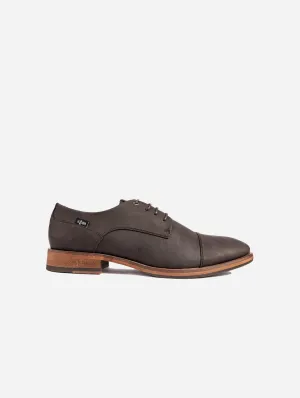 Ginger Herren Vegane Leder Derby Schuhe | Braun