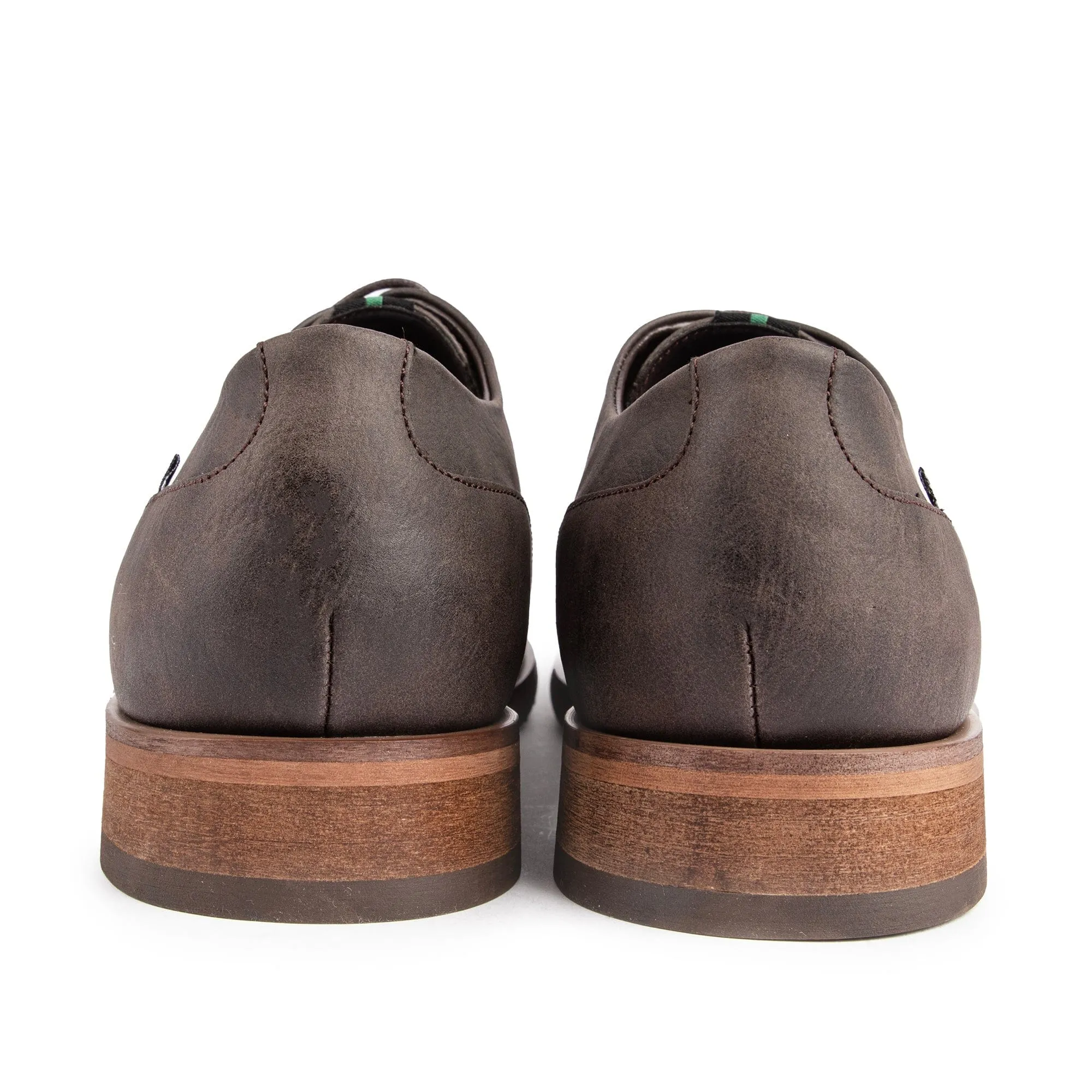 Ginger Herren Vegane Leder Derby Schuhe | Braun