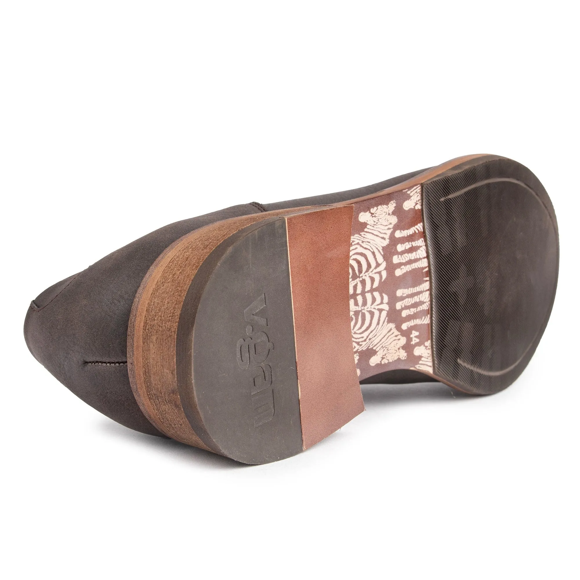 Ginger Herren Vegane Leder Derby Schuhe | Braun