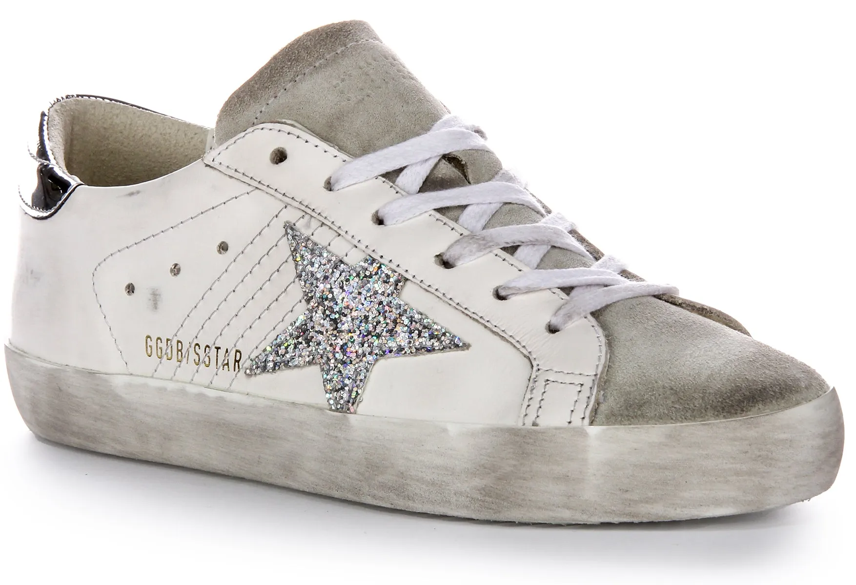 Golden Goose Super Star in Weiß-Silber Damenschuhe Golden Goose