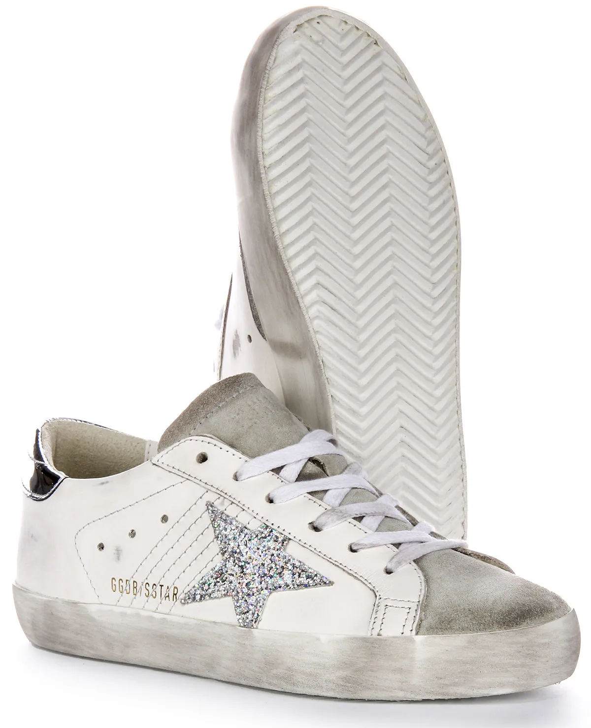 Golden Goose Super Star in Weiß-Silber Damenschuhe Golden Goose