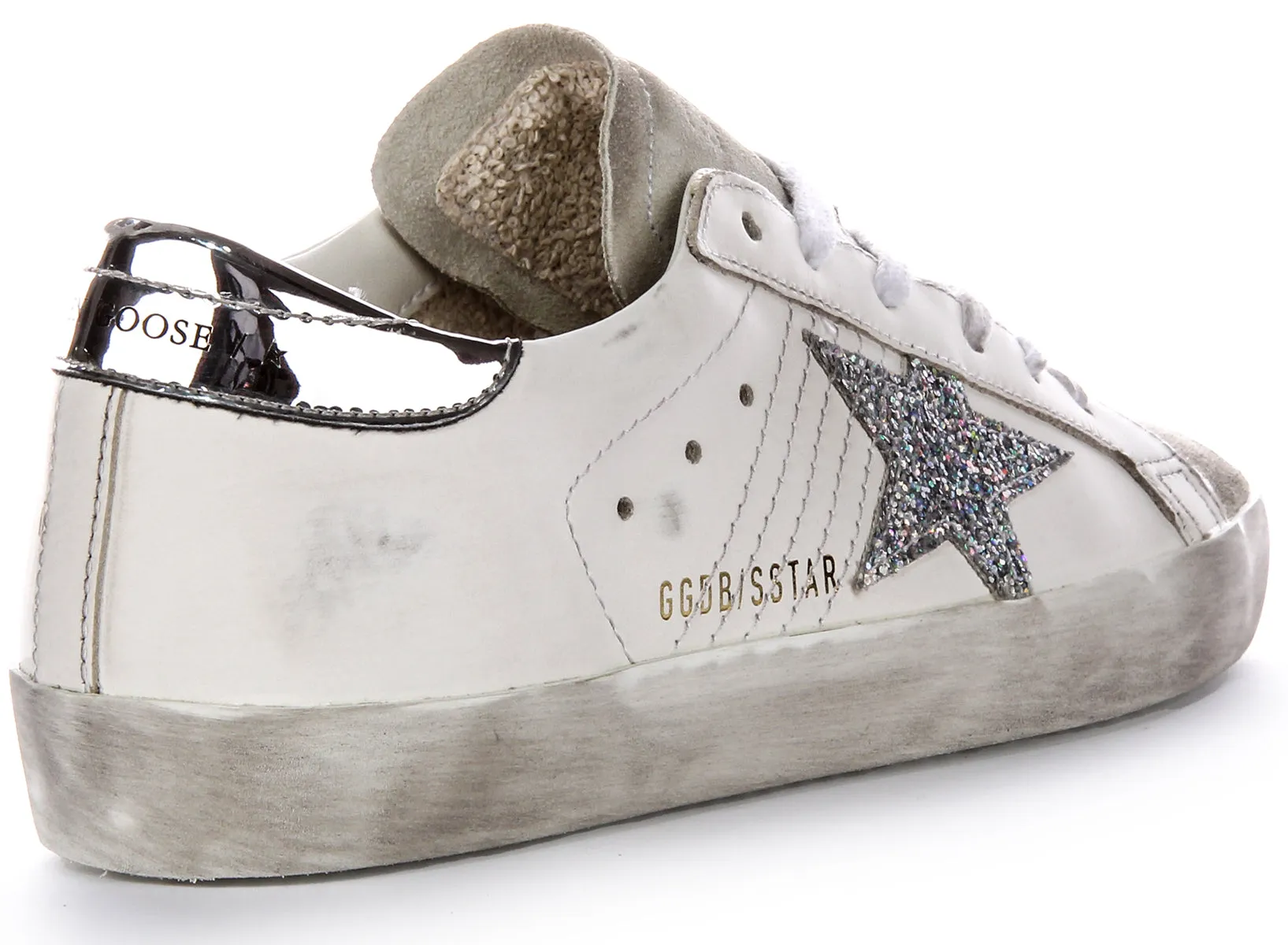 Golden Goose Super Star in Weiß-Silber Damenschuhe Golden Goose