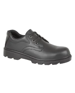 Grafters Uniform Glanzleder Sicherheitsschuhe mit 3 Ösen Grafters Schuhe