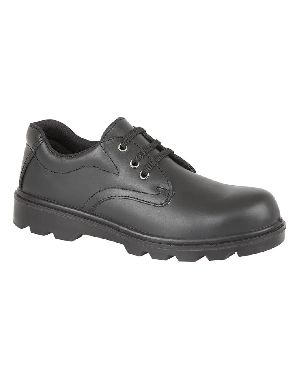 Grafters Uniform Glanzleder Sicherheitsschuhe mit 3 Ösen Grafters Schuhe