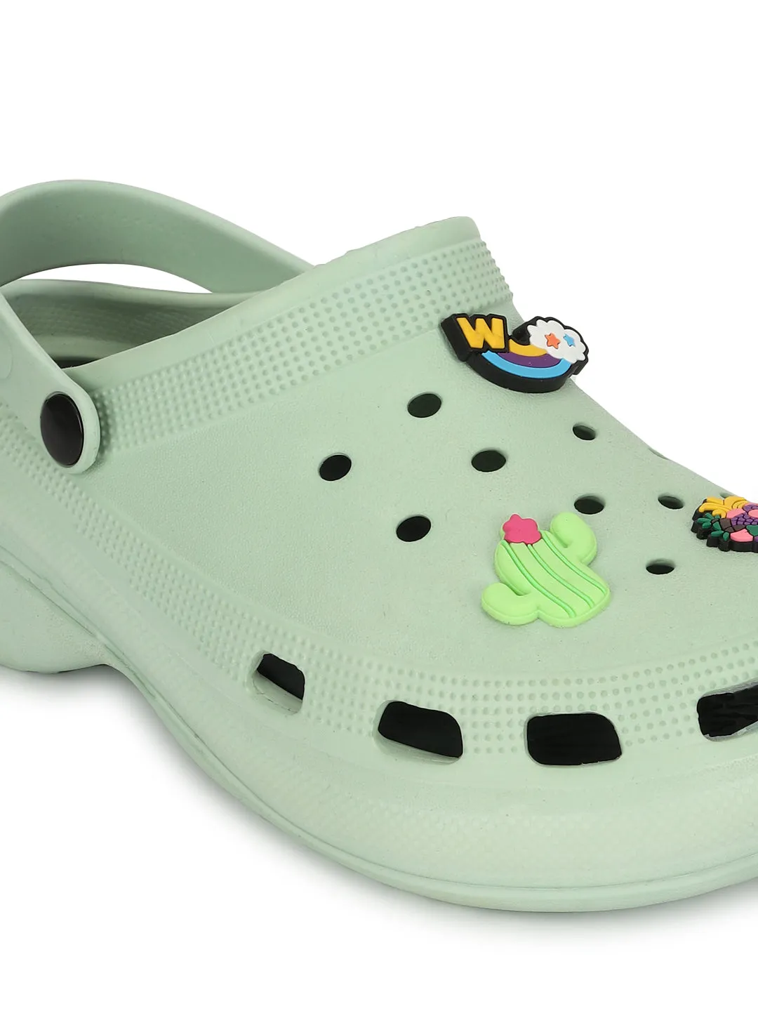 Stilvolle grüne Schlupf-Clogs für Damen (TC-LCLOG5-GRN)