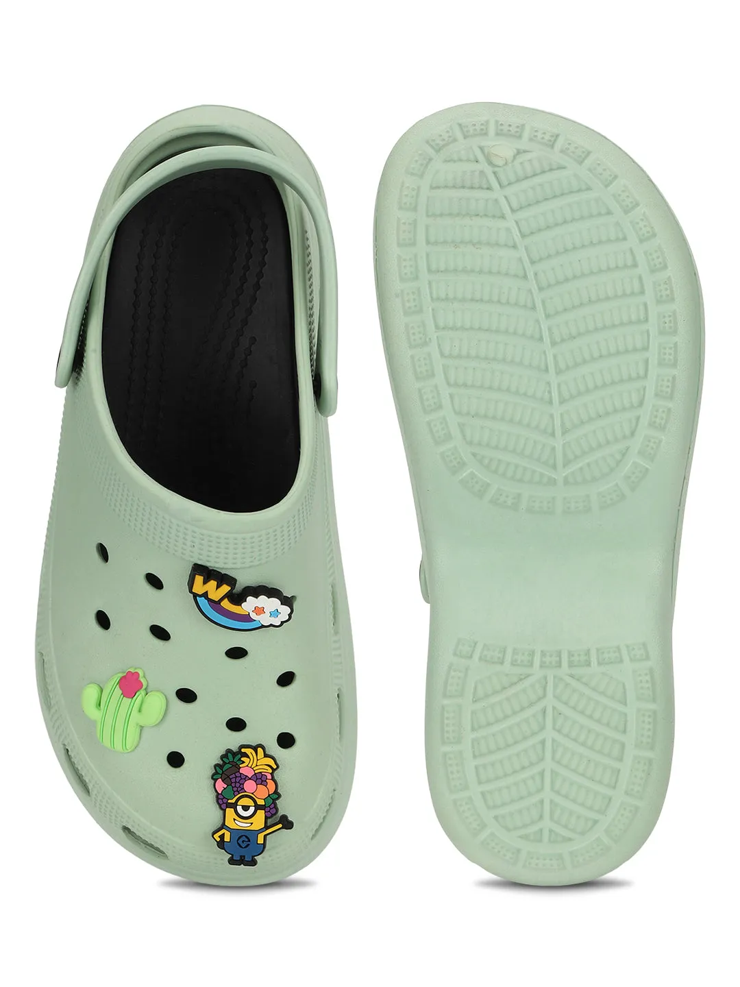 Stilvolle grüne Schlupf-Clogs für Damen (TC-LCLOG5-GRN)