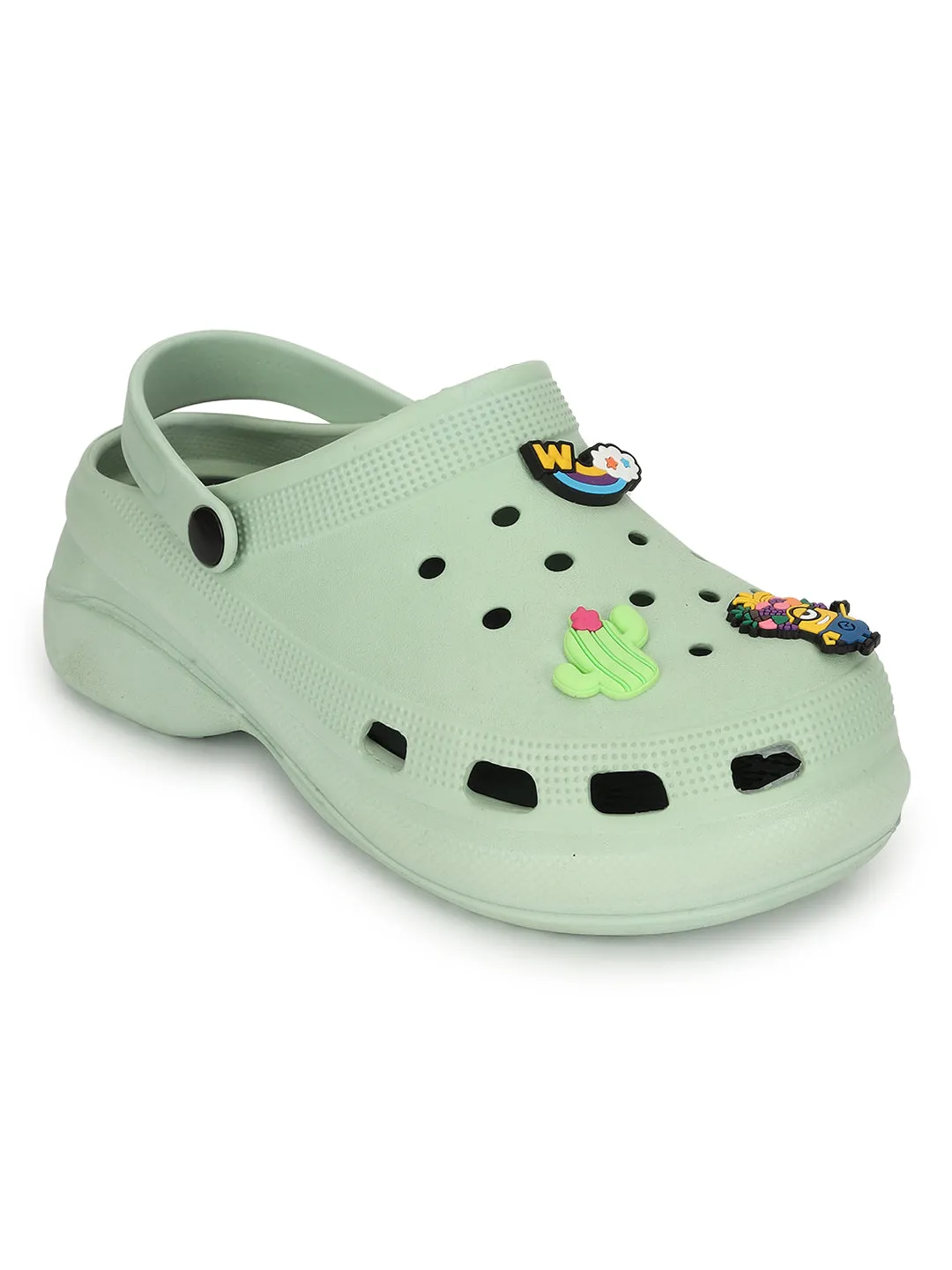 Stilvolle grüne Schlupf-Clogs für Damen (TC-LCLOG5-GRN)