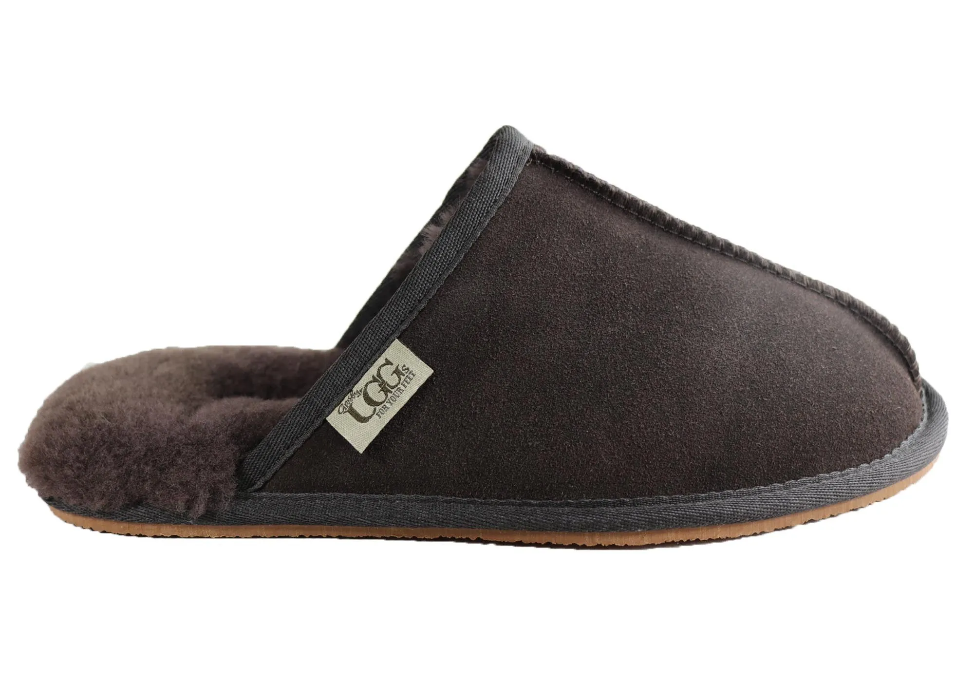 Grosby Buck Ugg Herren Hausschuhe Bequem Schaffell Pantoffeln Schlupfer Grosby Schuhe