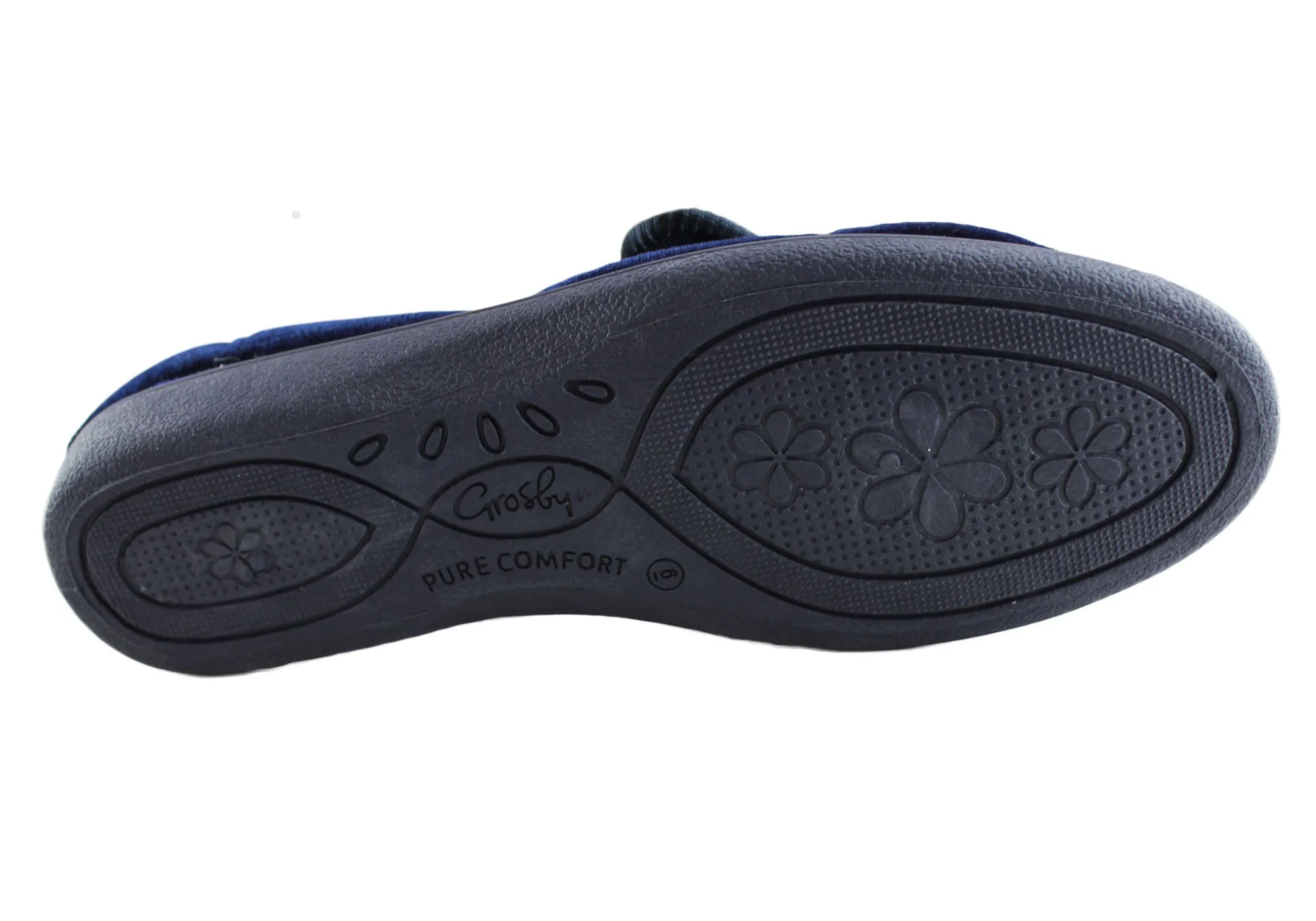 Grosby Lilian Damen Hausschuhe Mit Verstellbarem Riemen Bequem