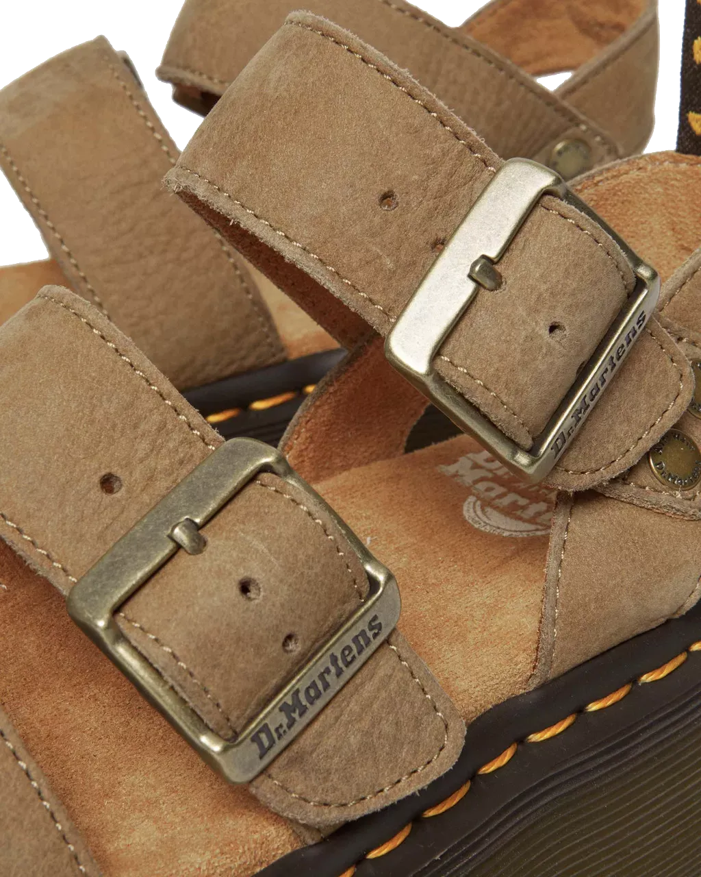 Gryphon Nubuk-Leder Plateausandalen in Savannah Tan