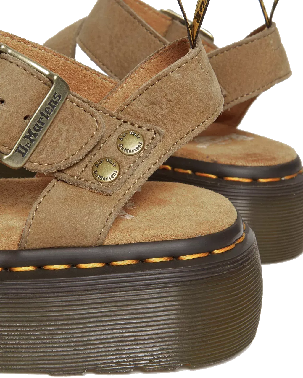 Gryphon Nubuk-Leder Plateausandalen in Savannah Tan