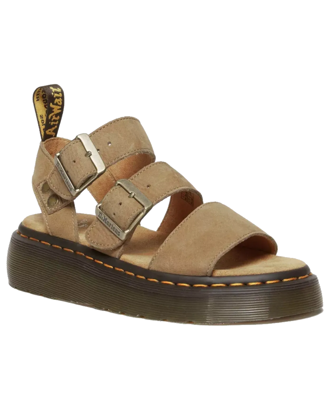 Gryphon Nubuk-Leder Plateausandalen in Savannah Tan