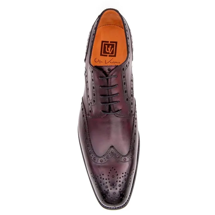 H und H Brogue Schnürschuhe - Burgunder