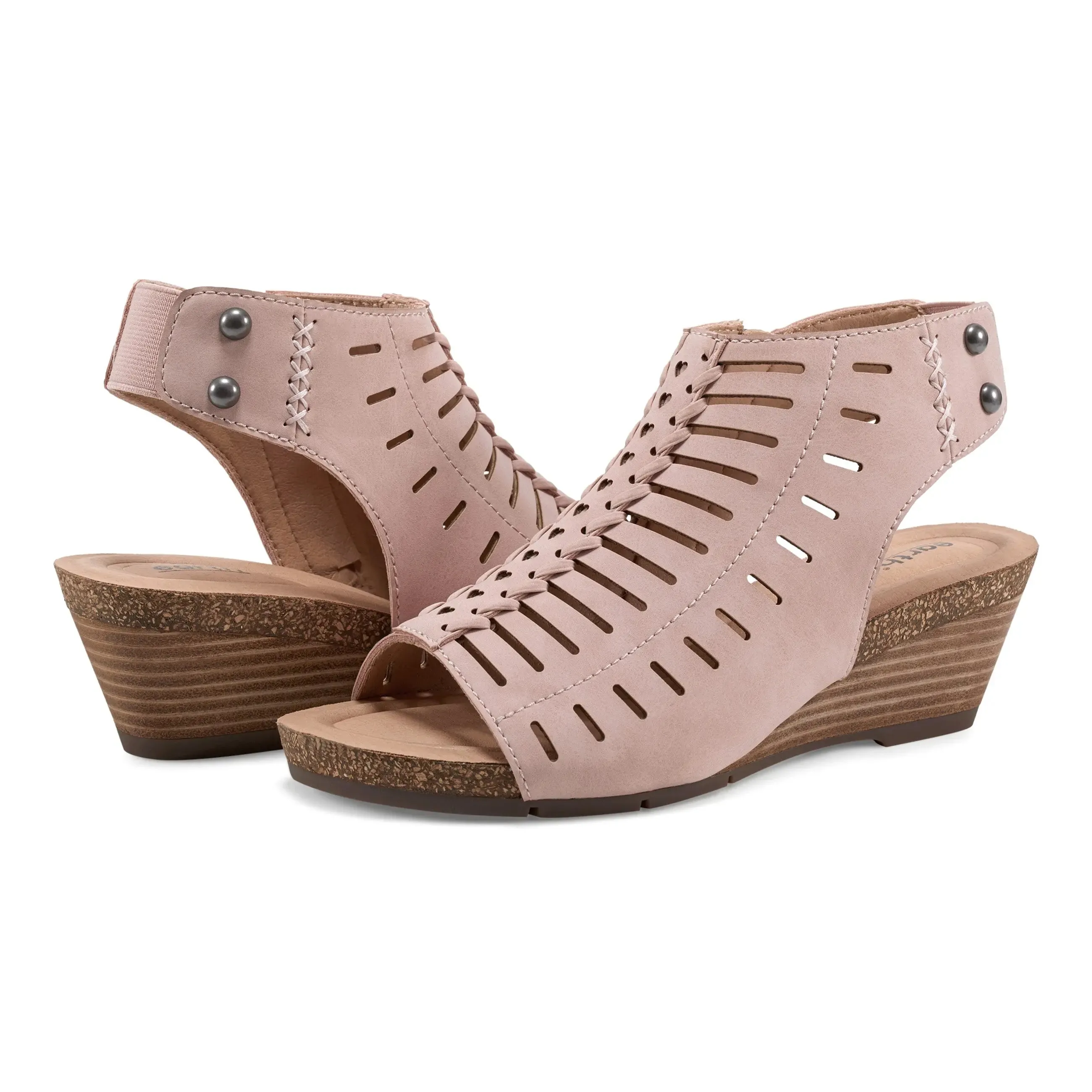 Hana Rundspitze Laser-Cut Kleider Sandalen