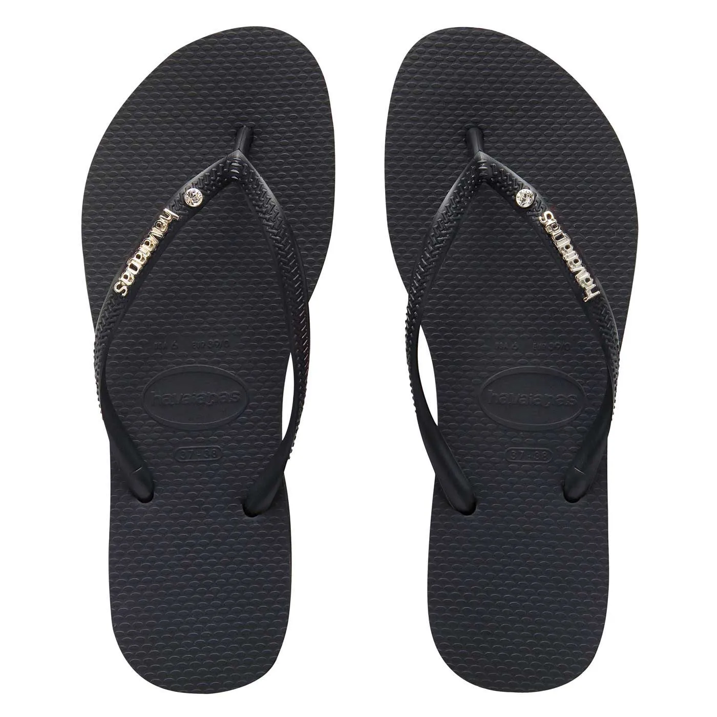Havaianas Slim Metal Logo Crystal Thong Sandalen_Havaianas