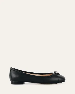HERMIONE FLACHE SCHUHE AUS SCHWARZEM LEDER