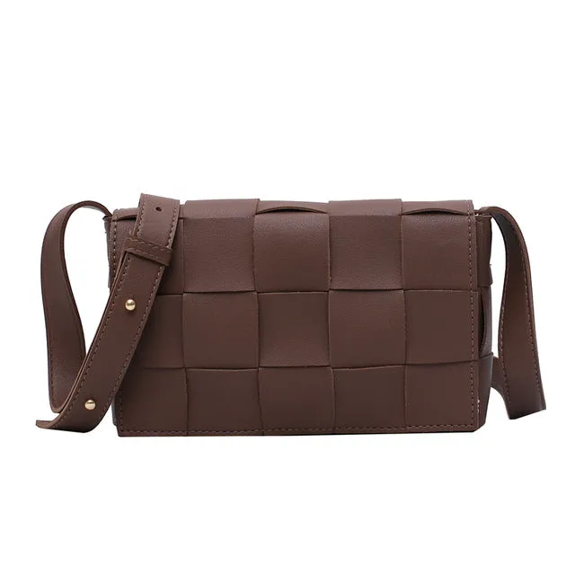 Hochwertige Damen-Handtasche Strickdesigner Umhängetasche Mode Damen Schulter Messenger Taschen Gewebtes Karo Damengeldbörse Fashion Nova Taschen