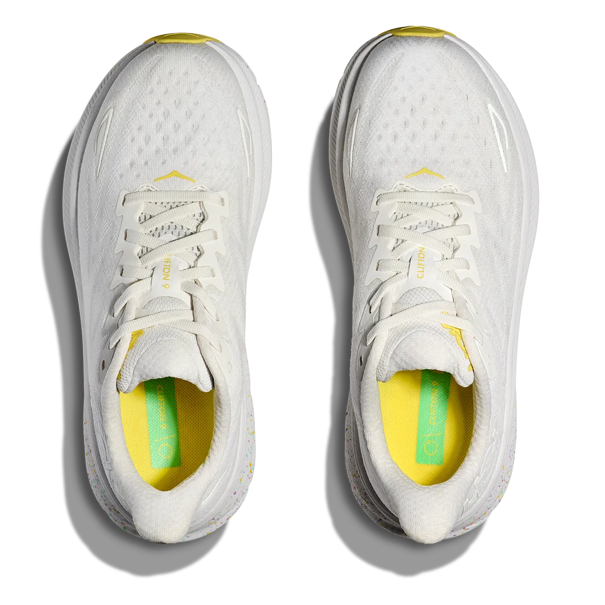 Hoka Clifton 9 - Weiß - Zitronenlimonade