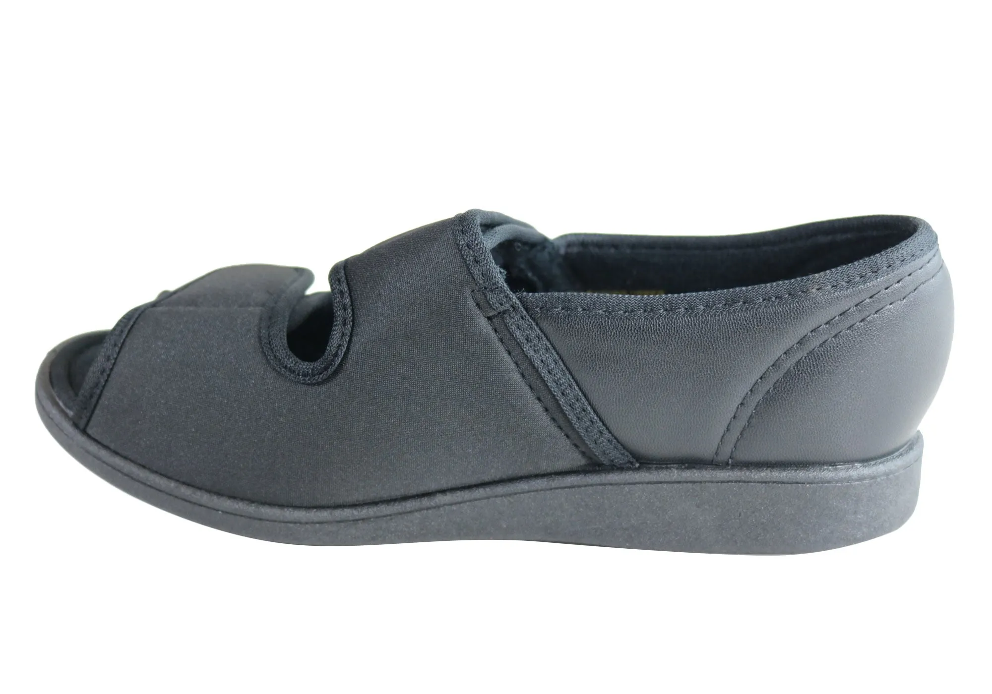 Homyped Anika Damen Komfortweite Verstellbare offene Zehen Hausschuhe Homyped Schuhe