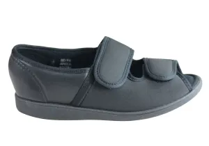 Homyped Anika Damen Komfortweite Verstellbare offene Zehen Hausschuhe Homyped Schuhe