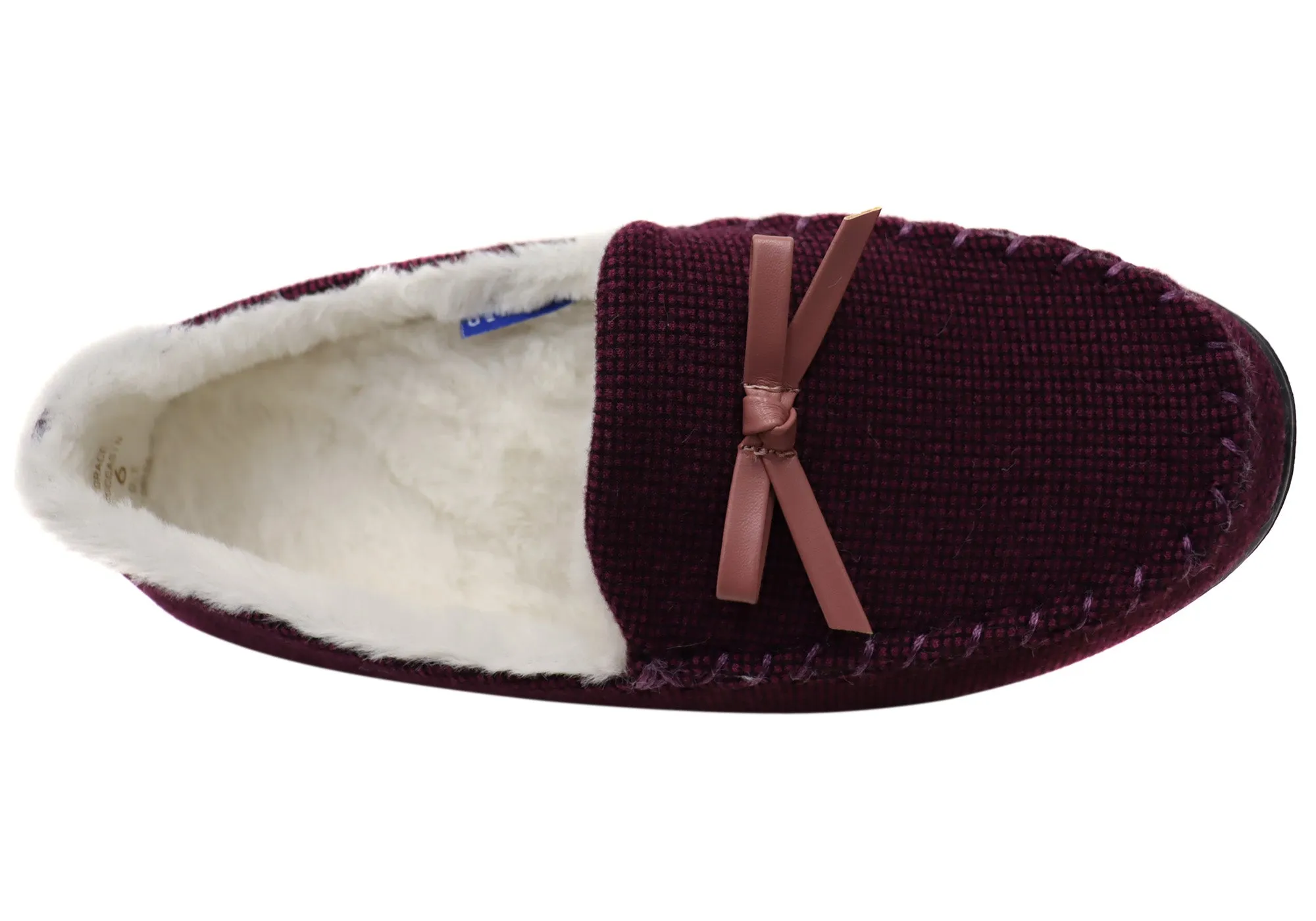 Homyped Grace Moccasin Damen Hausschuhe mit Komfort und Unterstützung in weiter Weite