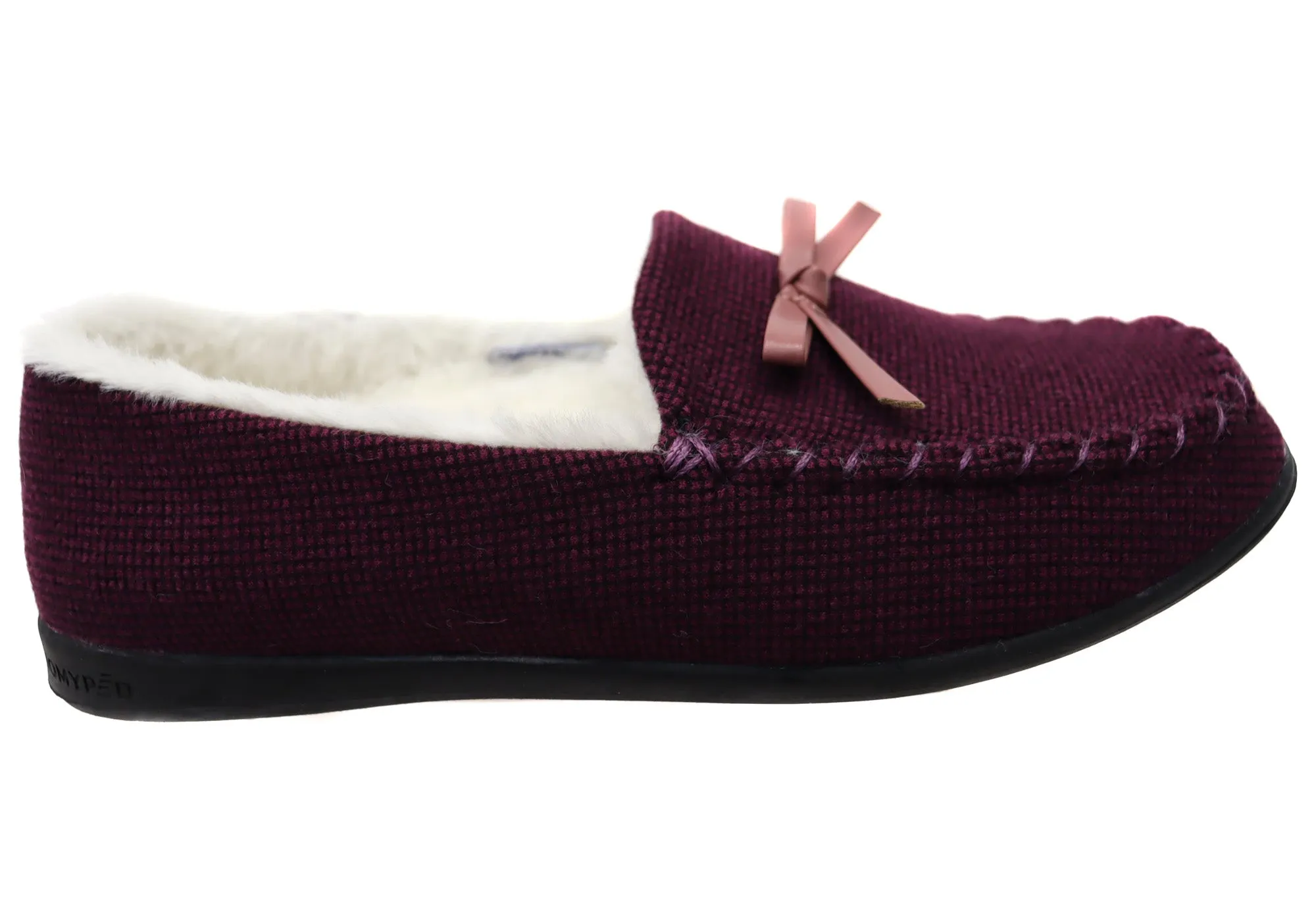 Homyped Grace Moccasin Damen Hausschuhe mit Komfort und Unterstützung in weiter Weite