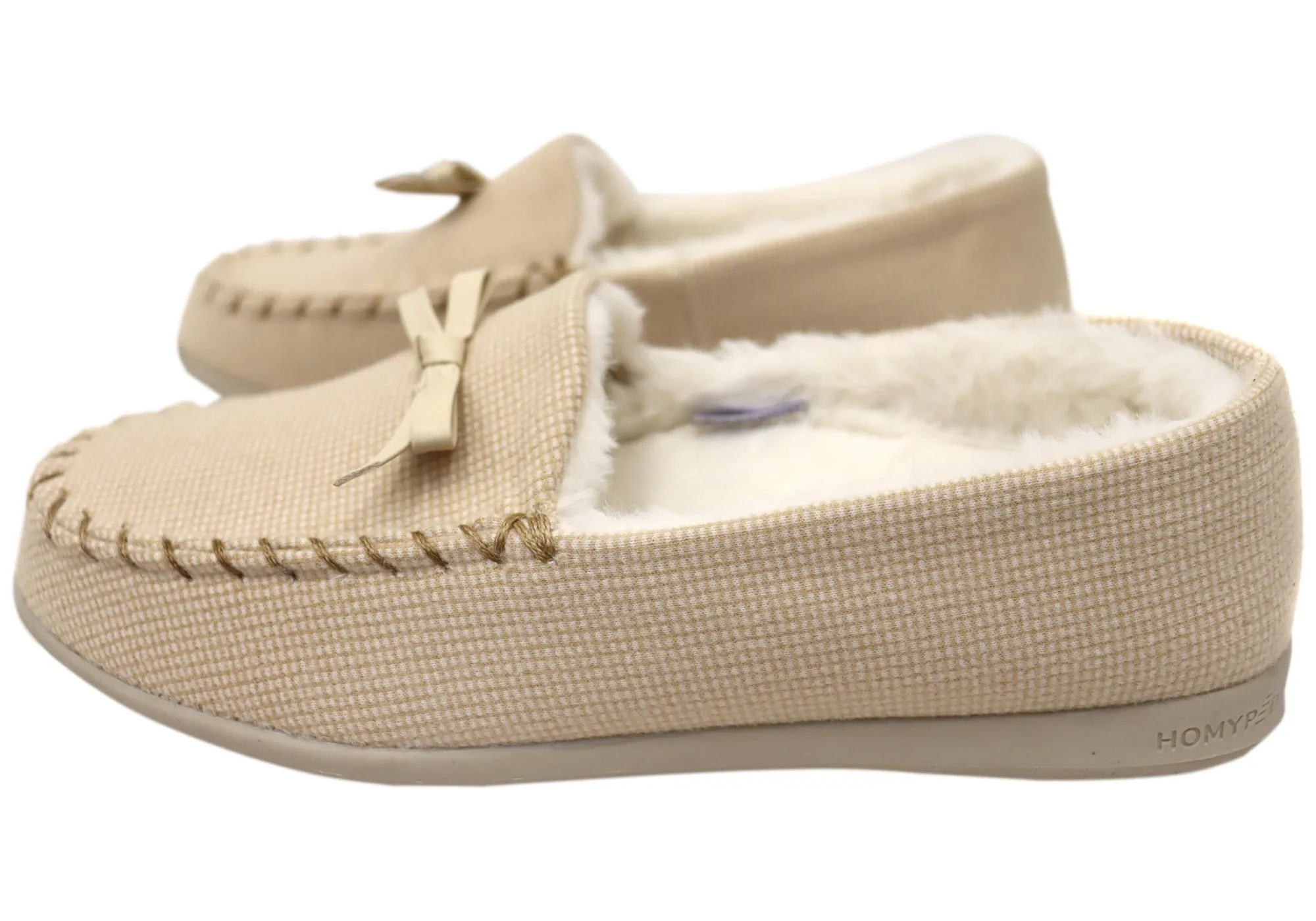 Homyped Grace Moccasin Damen Hausschuhe mit Komfort und Unterstützung in weiter Weite