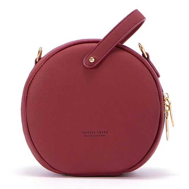 HEISSE Runde Design-Mode Damen Schultertasche Leder Damen Umhängetasche Messenger-Taschen Damen Geldbörse Weibliche Runde Bolsa Handtasche Fashion Nova Taschen