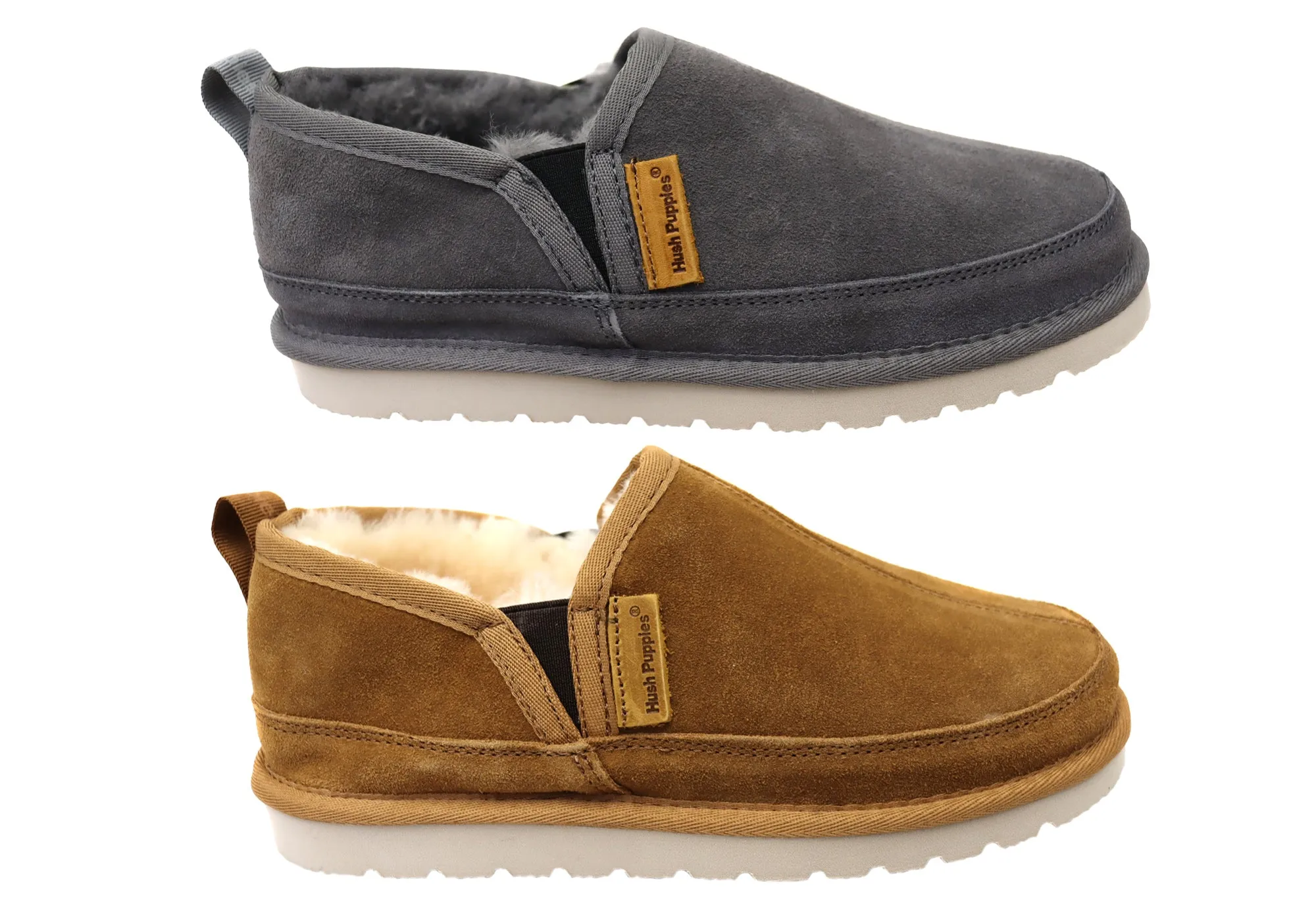 Hush Puppies Leopold Herren Bequeme Hausschuhe mit weiter Passform Hush Puppies Schuhe