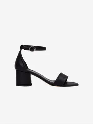 Iva Vegan-Leder Low Heel | Schwarz