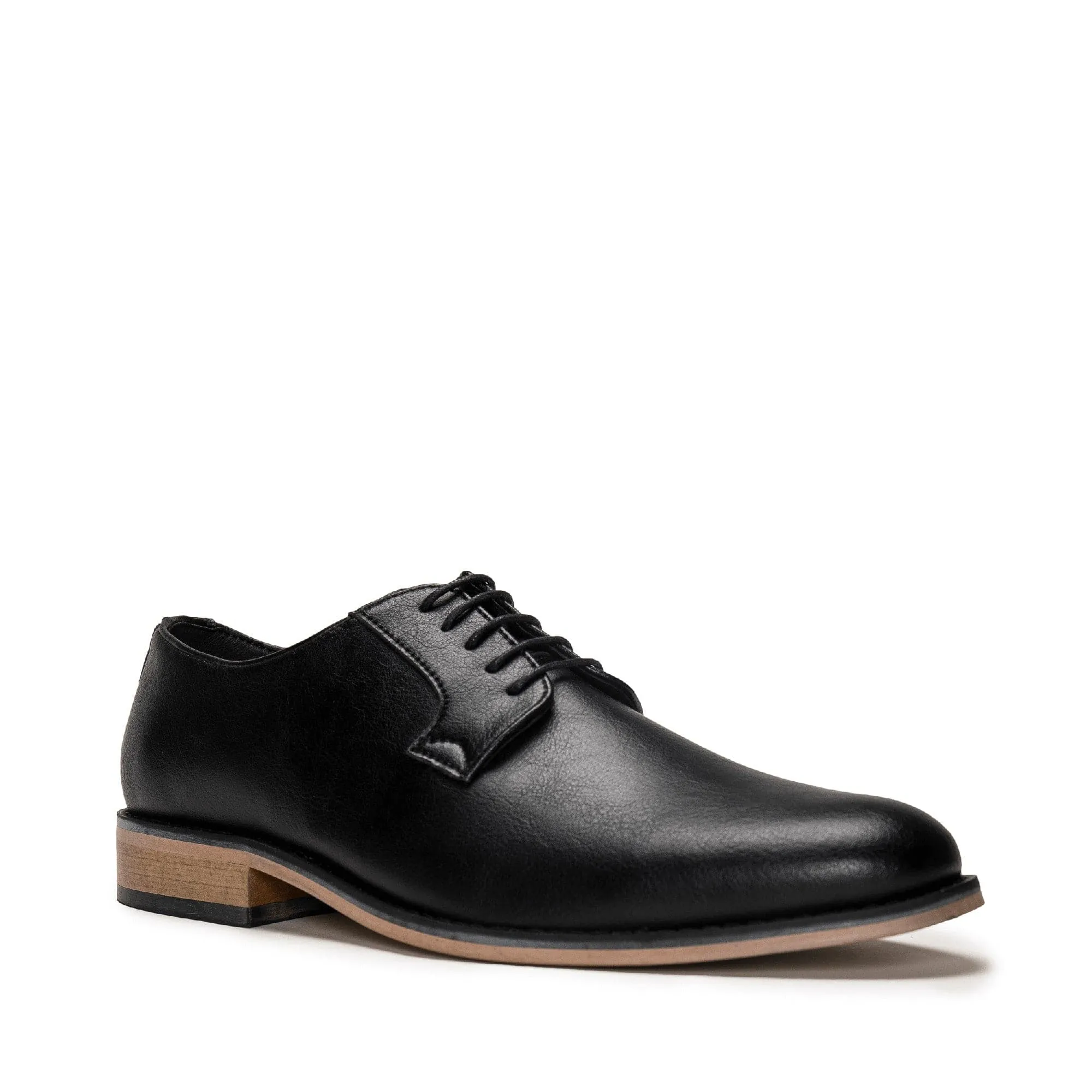 Jake Herren Blucherschuhe aus veganem Leder | Schwarz