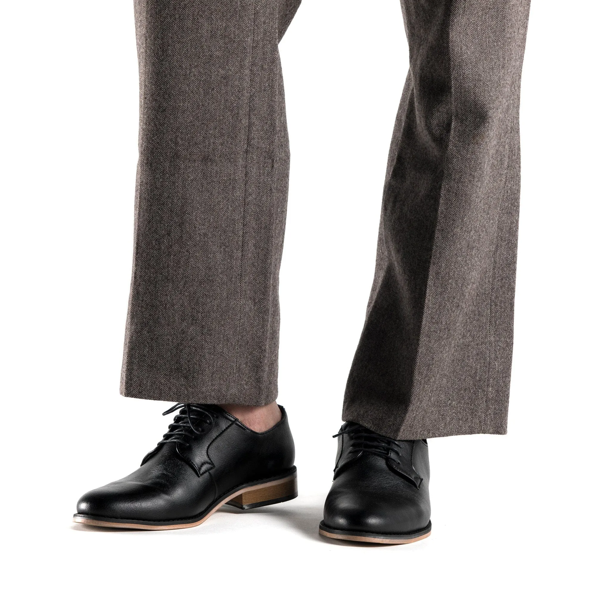 Jake Herren Blucherschuhe aus veganem Leder | Schwarz