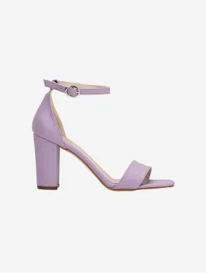 Jess Open-Toe Block Absatz Vegane High Heels | Lavendel